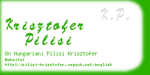 krisztofer pilisi business card